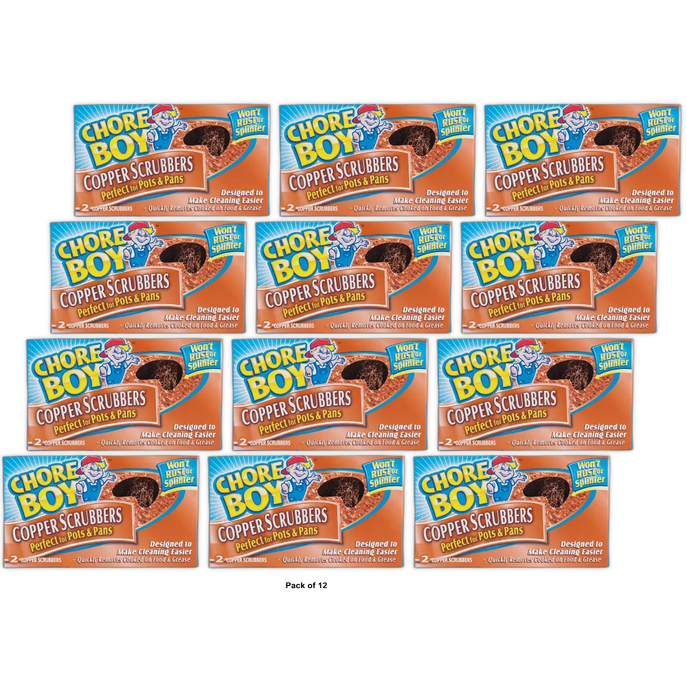 Chore Boy® 10811435002159V Copper Scrubber/Scouring Pad (Pack of 12)