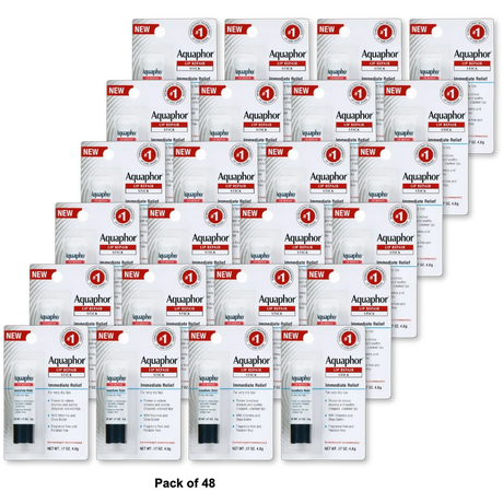 Aquaphor Lip Repair Stick Lip Balm for Dry Chapped Lips 1.7Oz (Pack of 48)