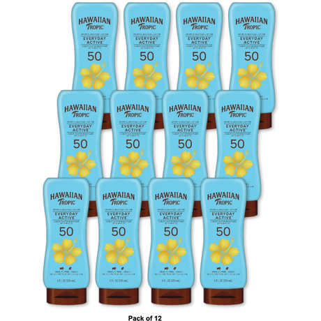 Hawaiian Tropic Island Sport Sunscreen Lotion SPF 50 8Oz (Pack of 12)