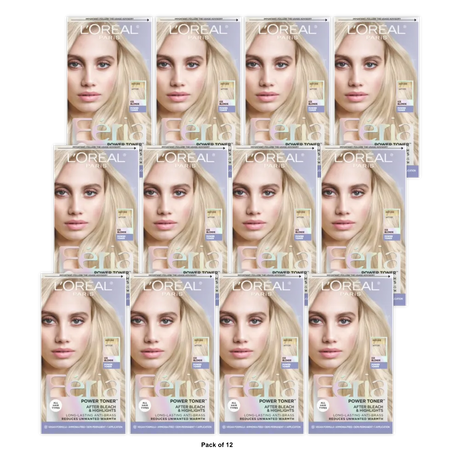L'Oreal Paris Feria Power Toner, Long Lasting Anti Brass Toner Ice Blonde 9P - 1 (Pack of 12)