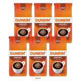Dunkin Hazelnut Flavored Ground Coffee 12 oz (Pack of 6)