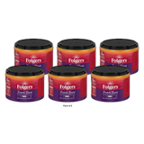 Folgers French Roast Ground Coffee Medium Dark Roast Canister 22.6 oz (Pack of 6)