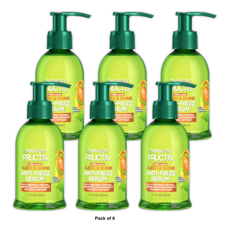 Garnier Fructis Sleek &amp; Shine Anti-Frizz Serum - 5.1 fl Oz (Pack of 6)