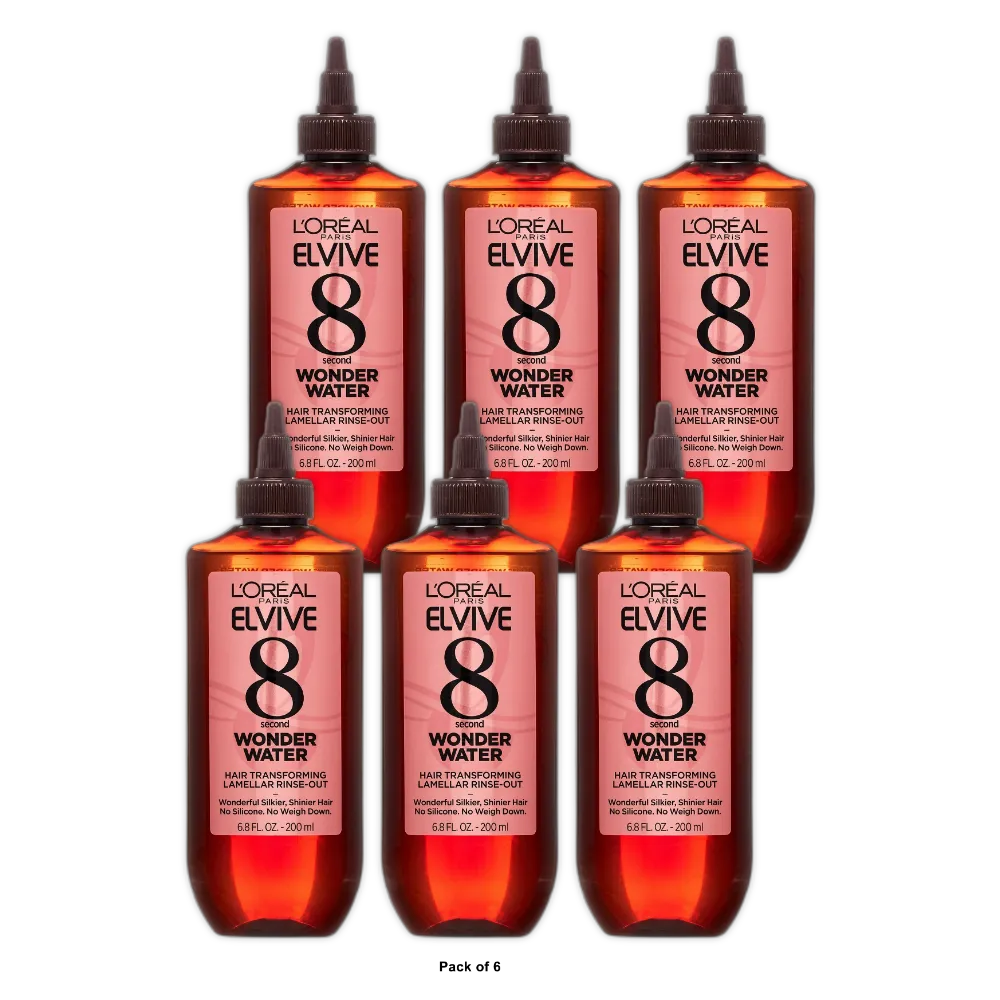 L'Oreal Paris Elvive Wonder Water Lamellar Rinse Out - 6.8 fl oz (Pack of 6)
