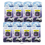 Febreze Car Vent Clips Air Freshener and Odor Eliminator, Midnight Storm Scent (Pack of 8)