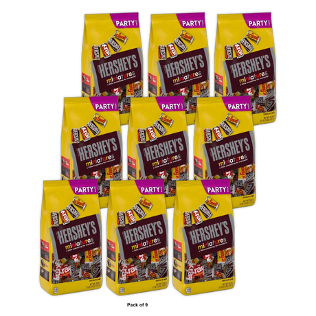 Hershey's Miniatures Chocolate Candy Assortment, 35.9 Oz (Pack of 9)