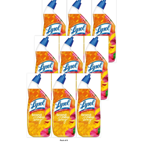 Lysol® Toilet Bowl Cleaner Gel For Cleaning and Disinfecting Stain Removal Br 24 oz (Pack of 9)