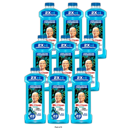 Mr. Clean Fresh Dilute Unstopables Multi-Surface Cleaner - 23 fl oz (Pack of 9)