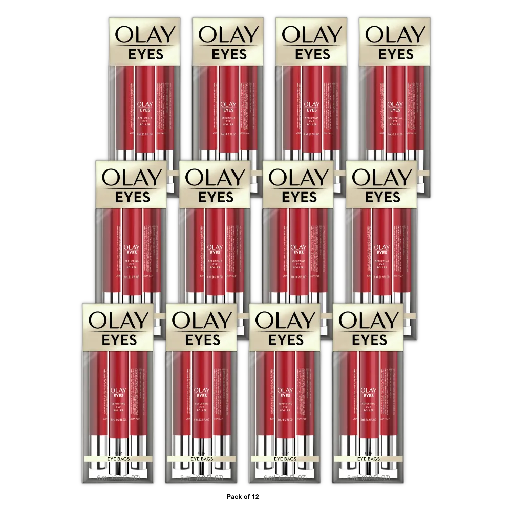 Olay Eyes Depuffing Eye Roller For Tired Skin 0.2 Fl Oz(Pack Of 12)