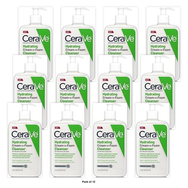 CERAVE CREAM-TO-FOAM CLNSR 16OZ (Pack of 12)