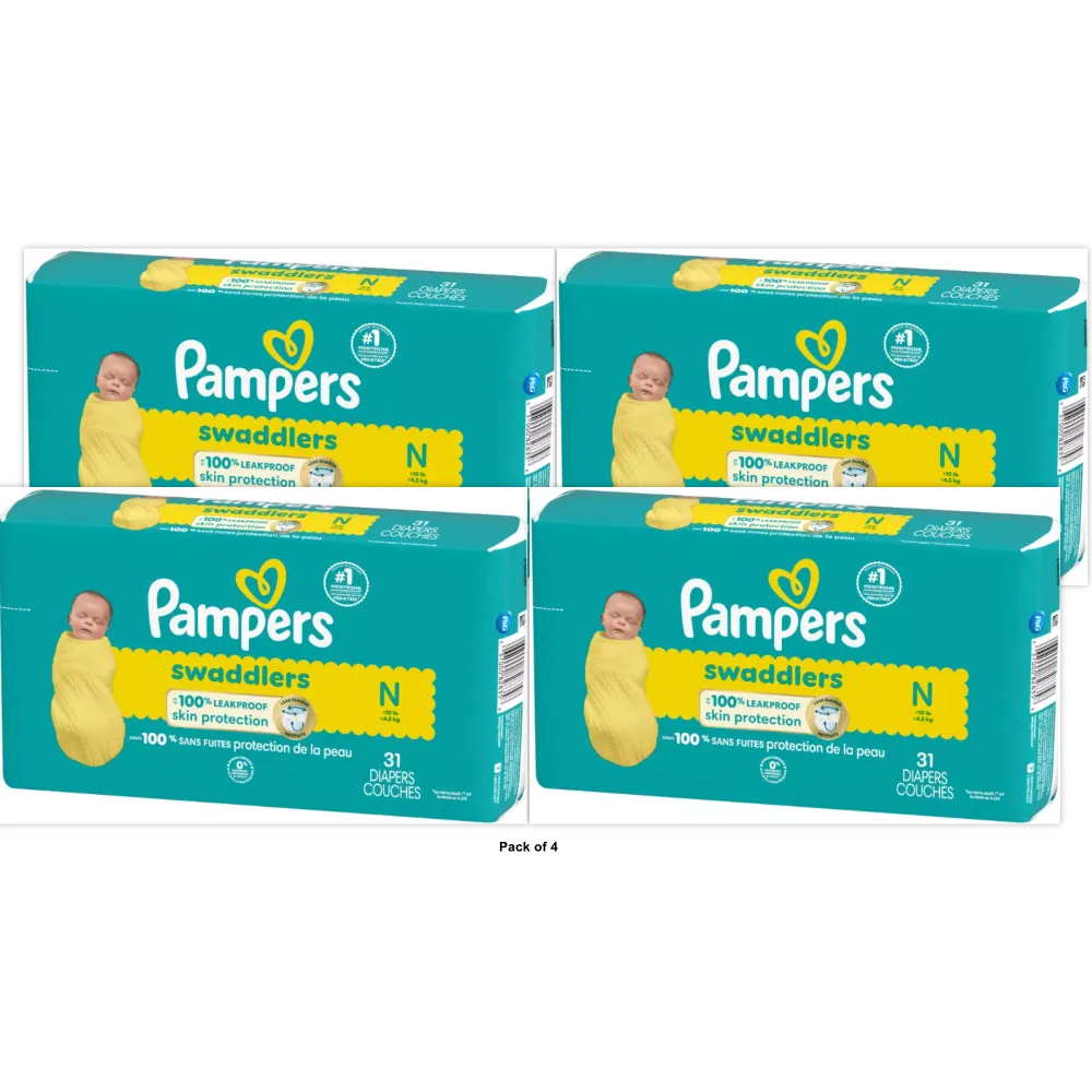 Pampers Swaddlers Sensitive Disposable Diapers - Size 0 - (Pack of 4)