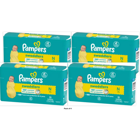 Pampers Swaddlers Sensitive Disposable Diapers - Size 0 - (Pack of 4)