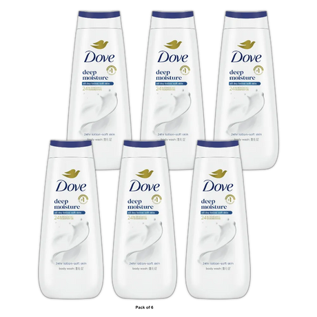 Dove Body Wash for Women Nourishing Deep Moisture Cleanser All Skin 11 OZ (Pack of 6)