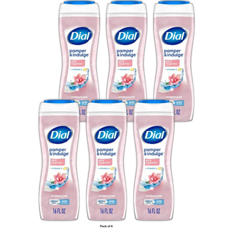 Dial Body Wash Silk & Magnolia 16 FL OZ (Pack of 6)