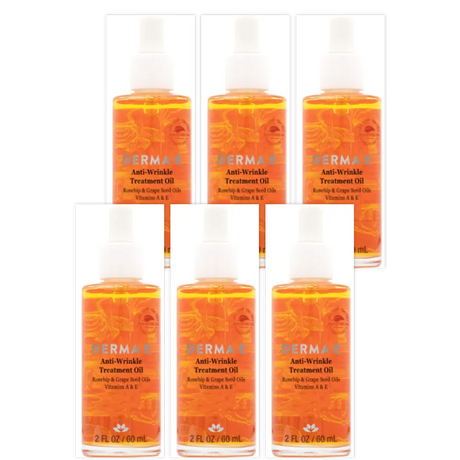 Derma E Anti-Wrinkle Retinol Facial Oil With Rosehip Grape Seed Vitamin E Veg 2 Oz (Pack Of 6)