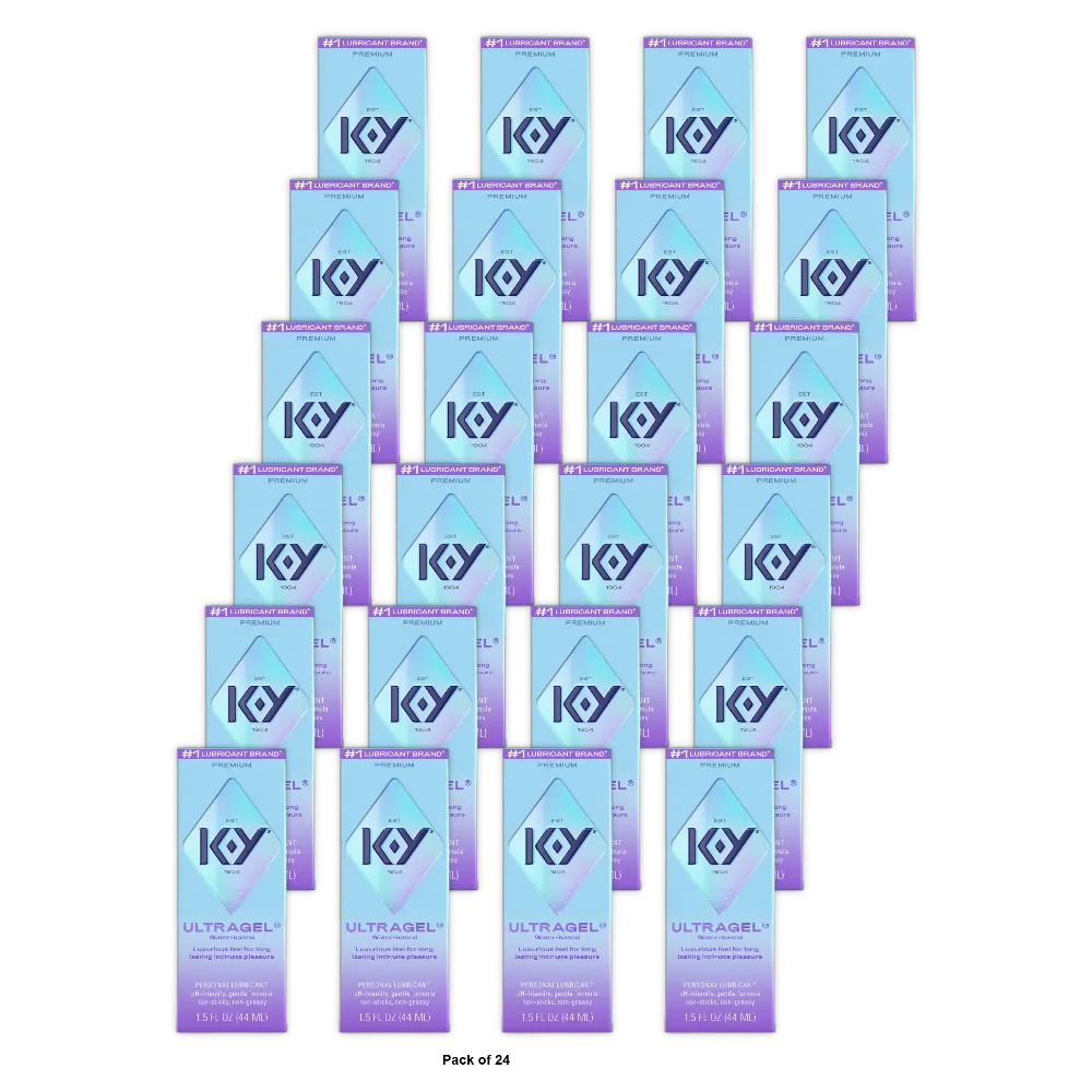 K-Y UltraGel Personal Water Based Lubricant, 1.5 Oz (Pack of 24)