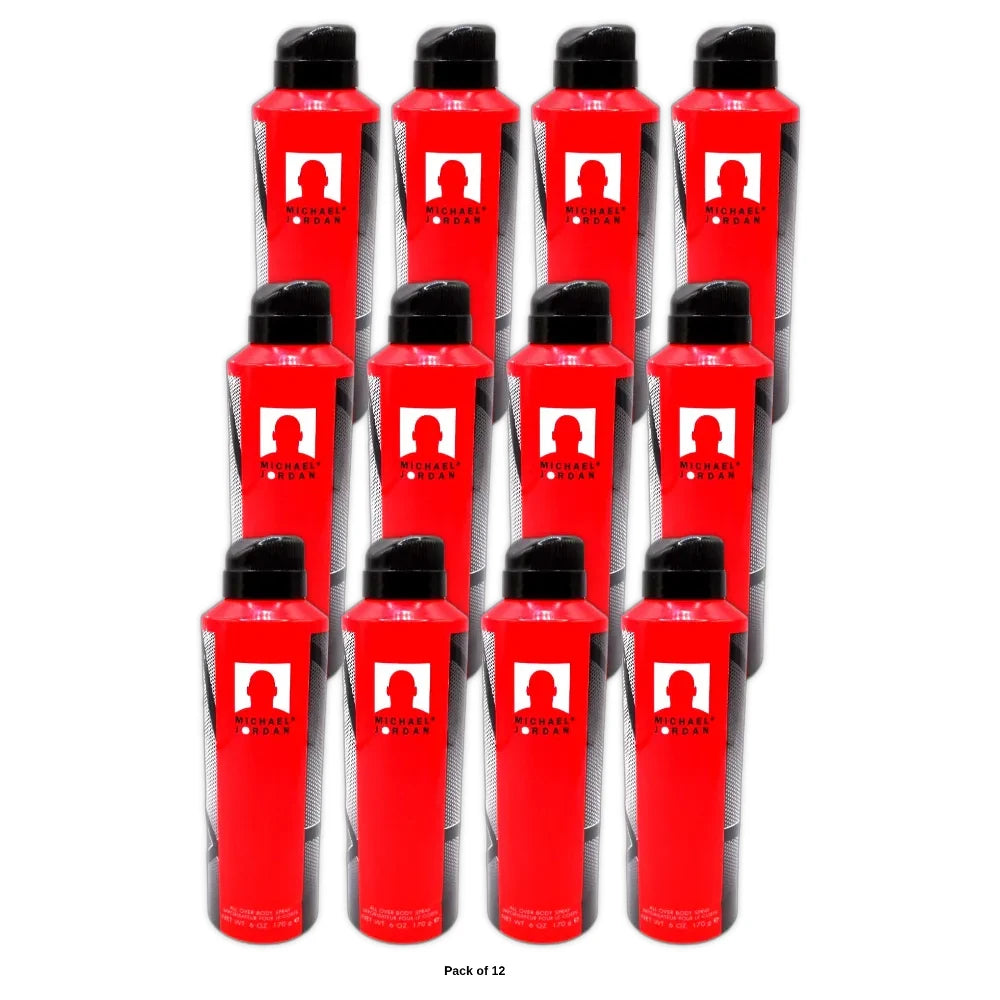 Michael Jordan Body Spray for Men 6.0 Oz (Pack of 12)