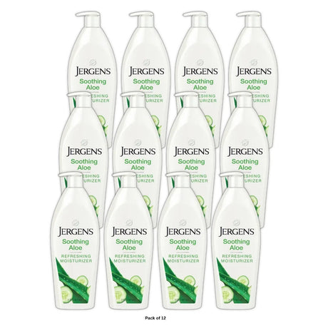 Jergens Soothing Aloe Hand and Body Lotion 21 Oz (Pack of 12)