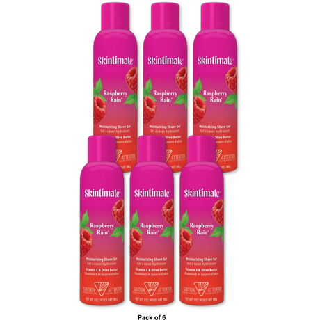 Skintimate Moisturizing Shave Gel Raspberry Rain 7Oz (Pack of 6)