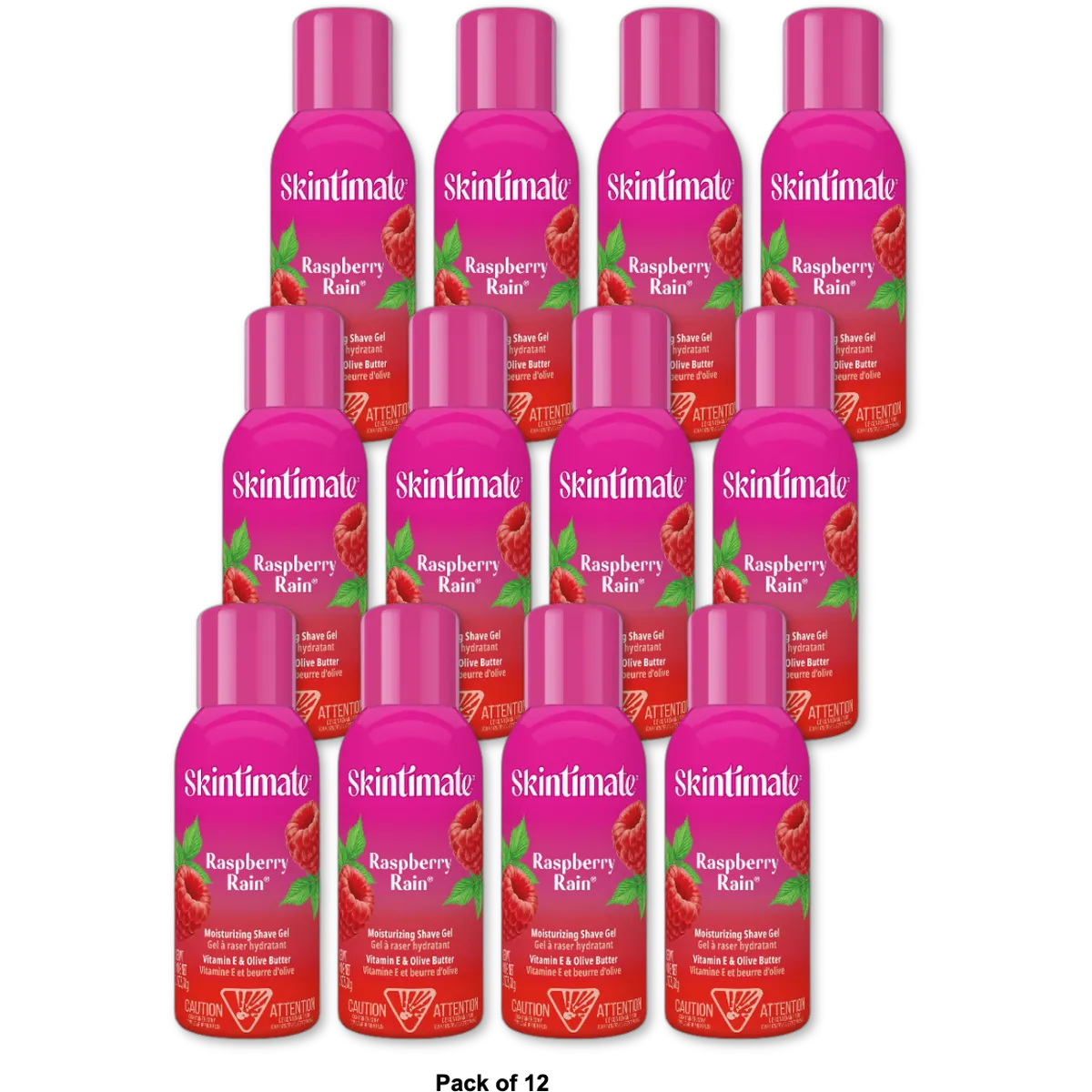 Skintimate Signature Scents Raspberry Rain Womens Shave Gel 2.75Oz (Pack of 12)