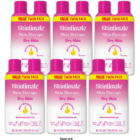 Skintimate Skin Therapy Dry Skin Women's Shave Gel Pack Of 2 7Oz (Pack of 6)