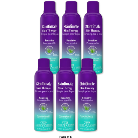 Skintimate Skin Therapy Moisturizing Shave Gel Sensitive Skin 7Oz (Pack of 6)