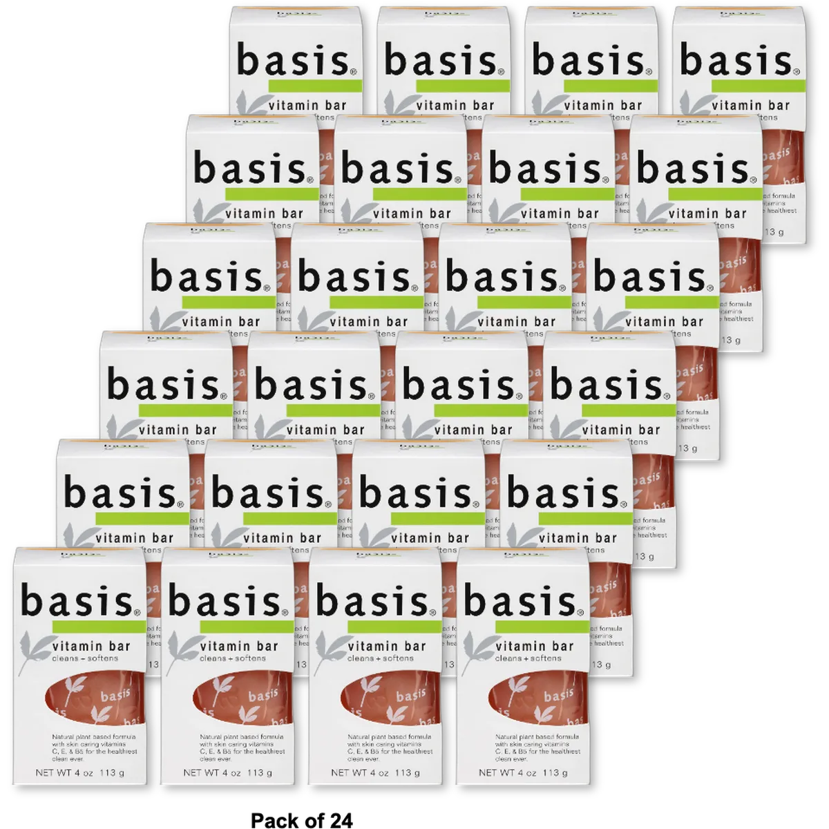 Basis Vitamin Bar Soap 4Oz (Pack of 24)