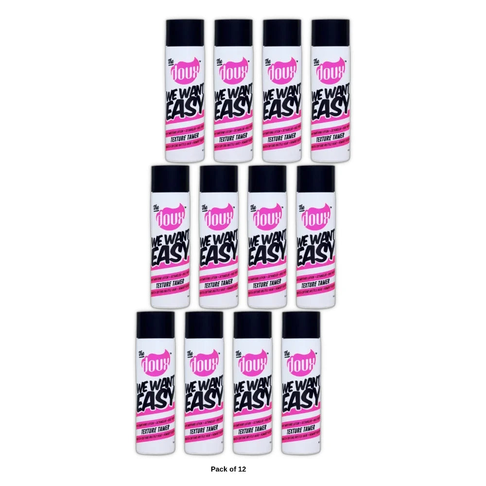 The Doux We Want Easy Texture Tamer Frizzy Hair Moisturizing Lotions (Pack of 12) 8 Oz
