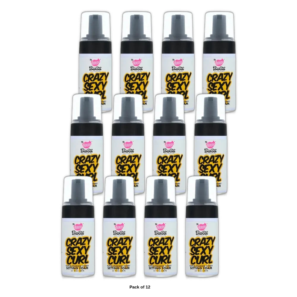 The Doux Bee Girl CrazySexy Curl Honey Setting Foam Travel/Trial Size M (Pack of 12) 3.4 Oz