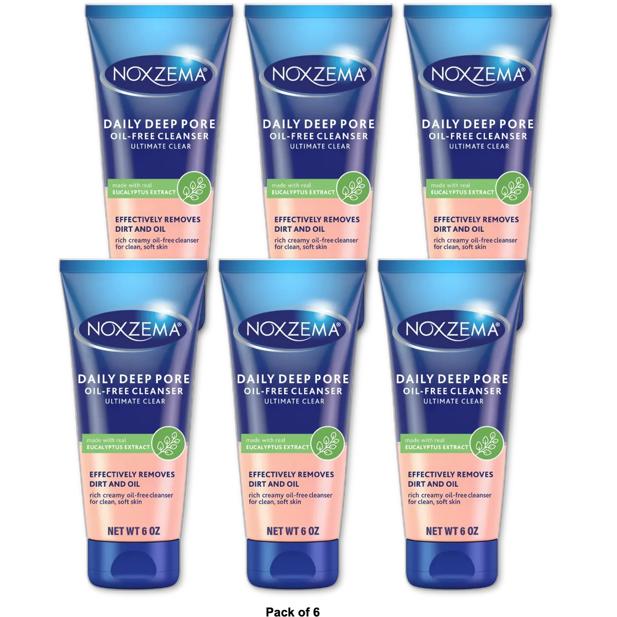 Noxzema Ultimate Clear Daily Deep Pore Cleanser 6Oz (Pack of 6)