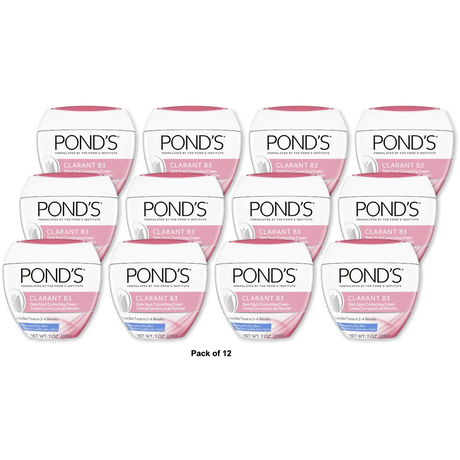 Ponds Clarant B3 Anti-Dark Spots Moisturizer Face Cream For Normal To Dry Skin 7Oz (Pack of 12)