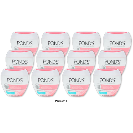 Ponds Clarant B3 Normal To Oily Skin Moisturizer Face Cream For Anti-Dark Spots 7Oz (Pack of 12)