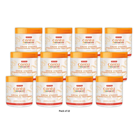 Cantu Shea Butter Grow Strong Strengthening Treatment with Almond Oil (Pack of 12) 6 Oz