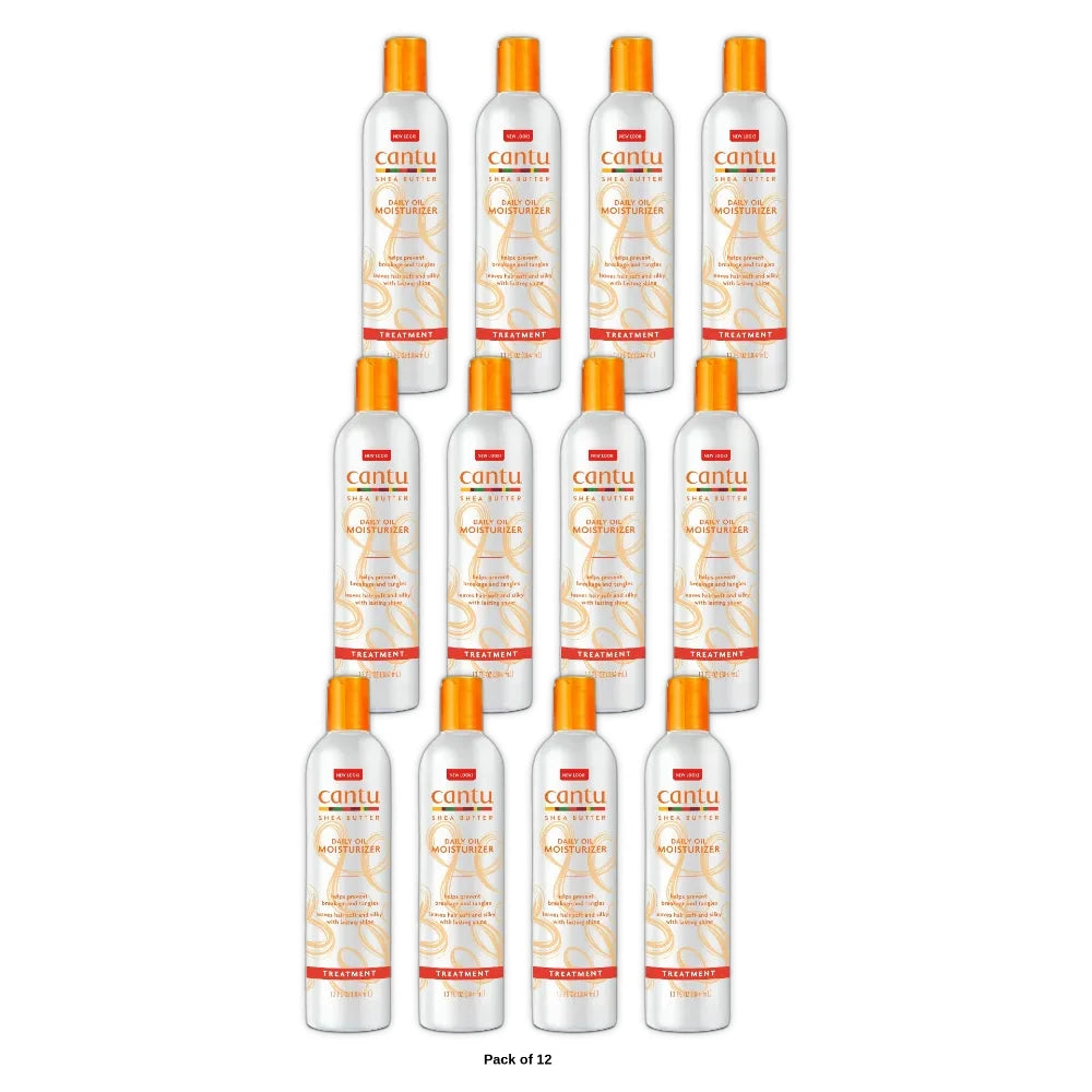 Cantu Daily Oil Moisturizer with Shea Butter (Pack of 12) 13 Fl. Oz