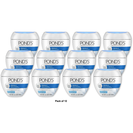 Ponds Crema S Nourishing Moisturizing Cream 14.1Oz (Pack of 12)