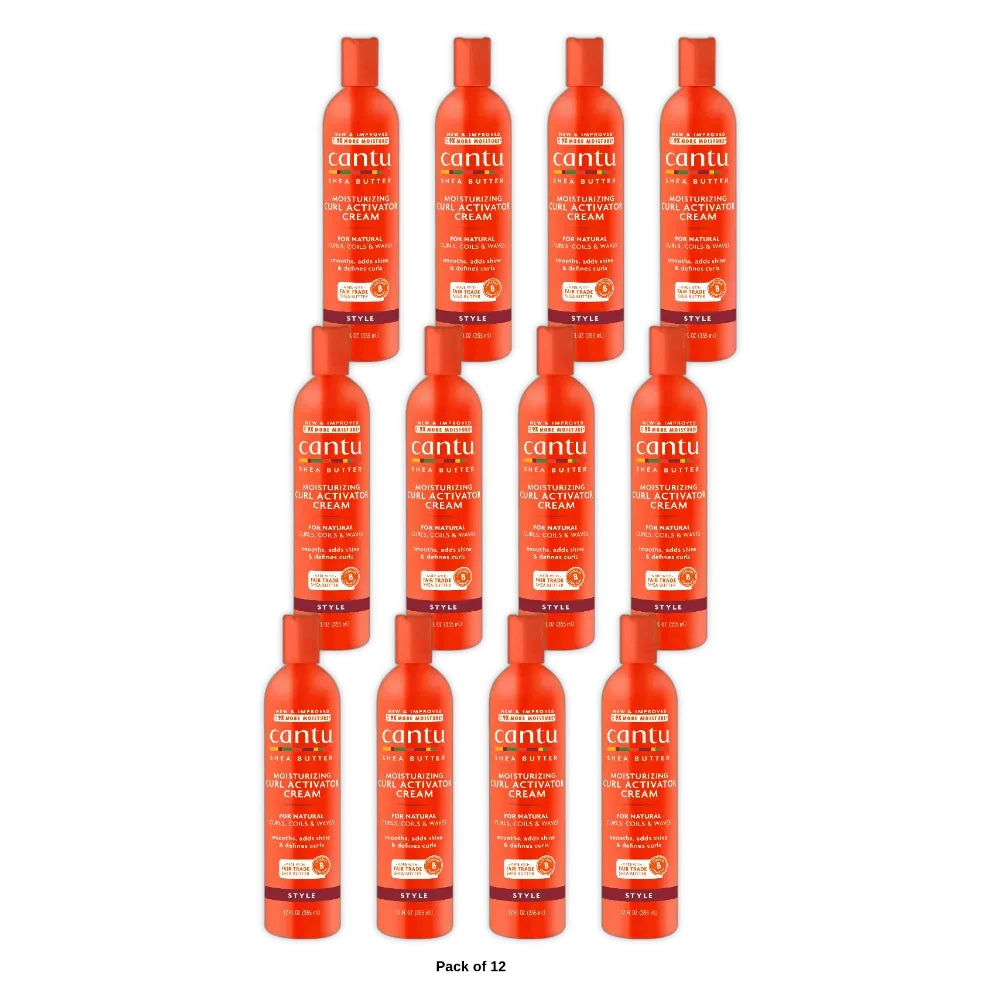Cantu Natural Hair Moisturizing Curl Activator Cream - 12 fl oz (Pack of 12)