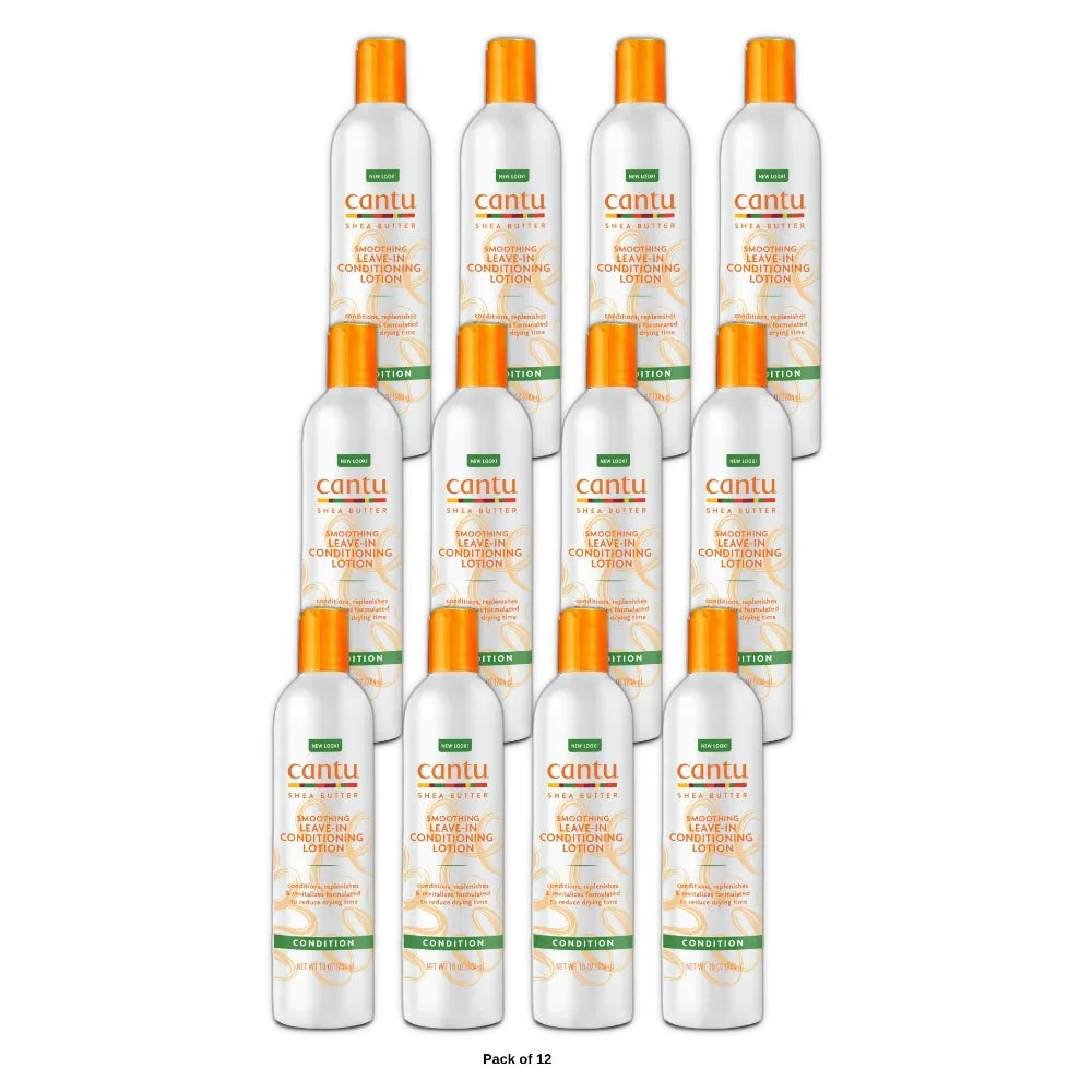 Cantu Shea Butter Leave-in Conditioning Lotion with Coconut Oil & Avocado Oil 10 Oz (Pack of 12)