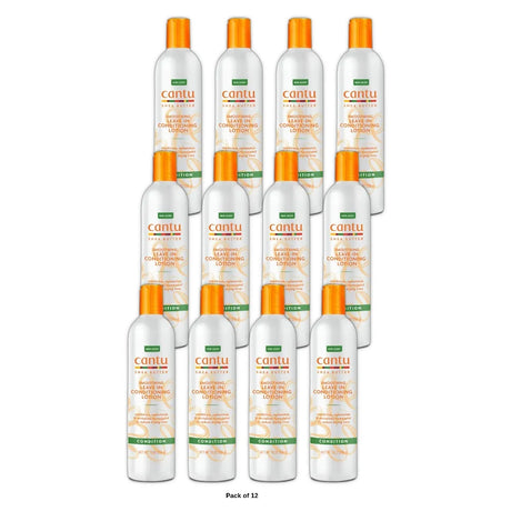 Cantu Shea Butter Leave-in Conditioning Lotion with Coconut Oil & Avocado Oil 10 Oz (Pack of 12)
