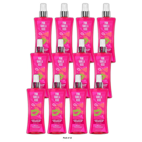 Body Fantasies Signature Pink Vanilla Kiss Fantasy Body Spray (Pack of 12) 8 Fl. Oz