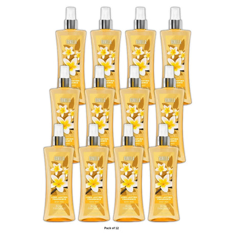 Body Fantasies Signature Fragrance Body Spray Vanilla (Pack of 12) 8 Fl. Oz