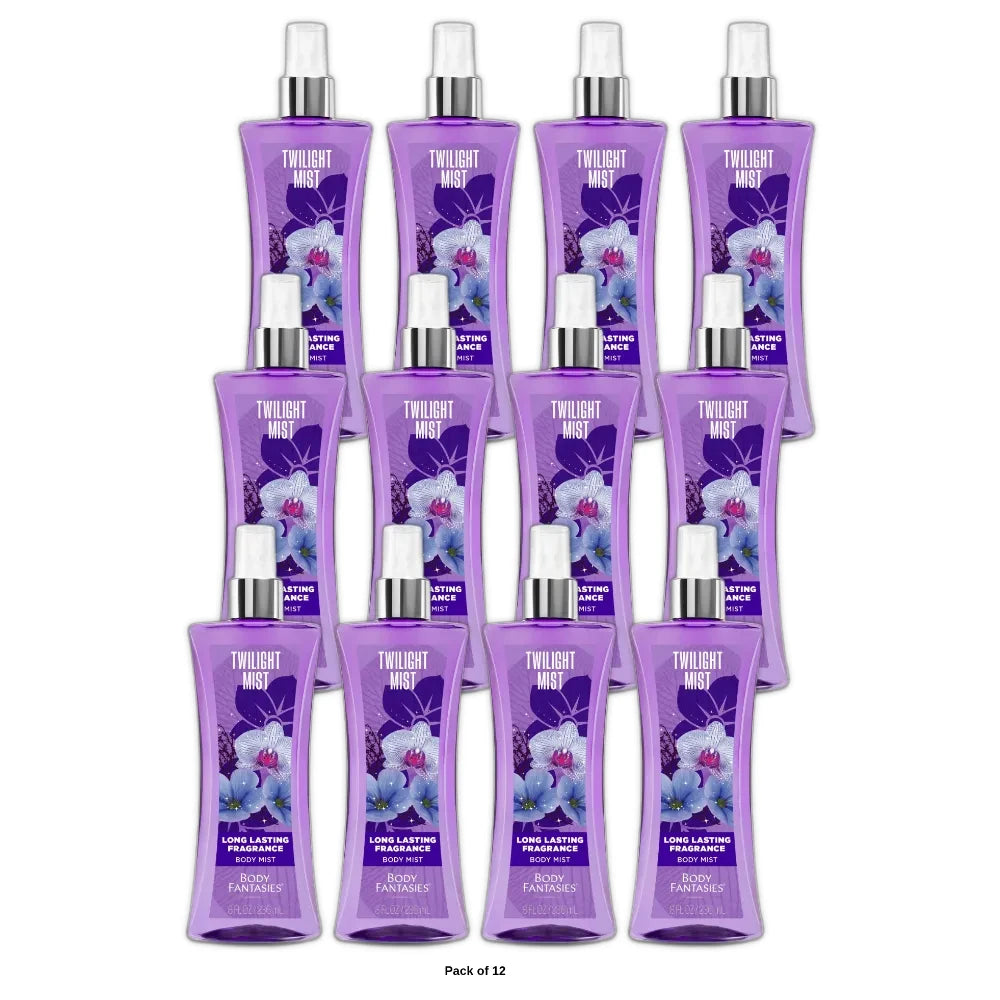 Body Fantasies Signature Fragrance Body Spray Twilight Mist (Pack of 12) 8 Fl. Oz