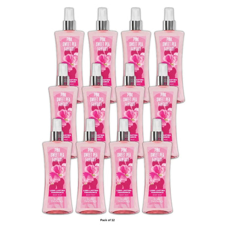 Body Fantasies Signature Pink Sweet Pea Fantasy Body Spray (Pack of 12) 8 Fl. Oz