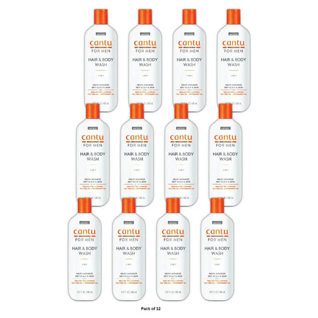 Cantu Mens 3-in-1 Shampoo Conditioner Bodywash 13.5 Oz (B01LTIAUA6) (Pack of 12)
