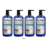 Dr Teal s Body Wash with Pure Epsom Salt Detoxify & Energize with Ginger & Clay 24 Fl. Oz (Pack of 4)