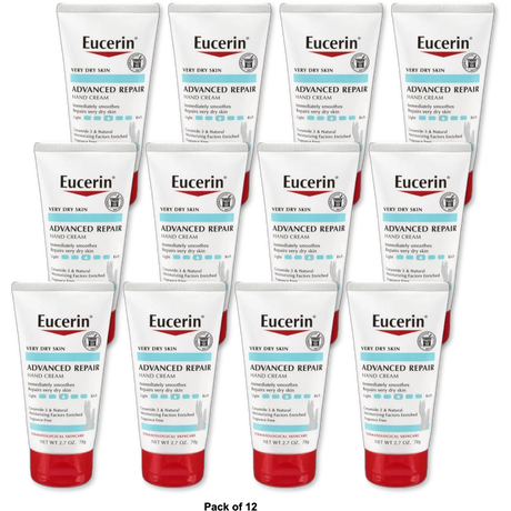 Eucerin Advanced Repair Hand Creme Fragrance Free 2.7Oz (Pack of 12)
