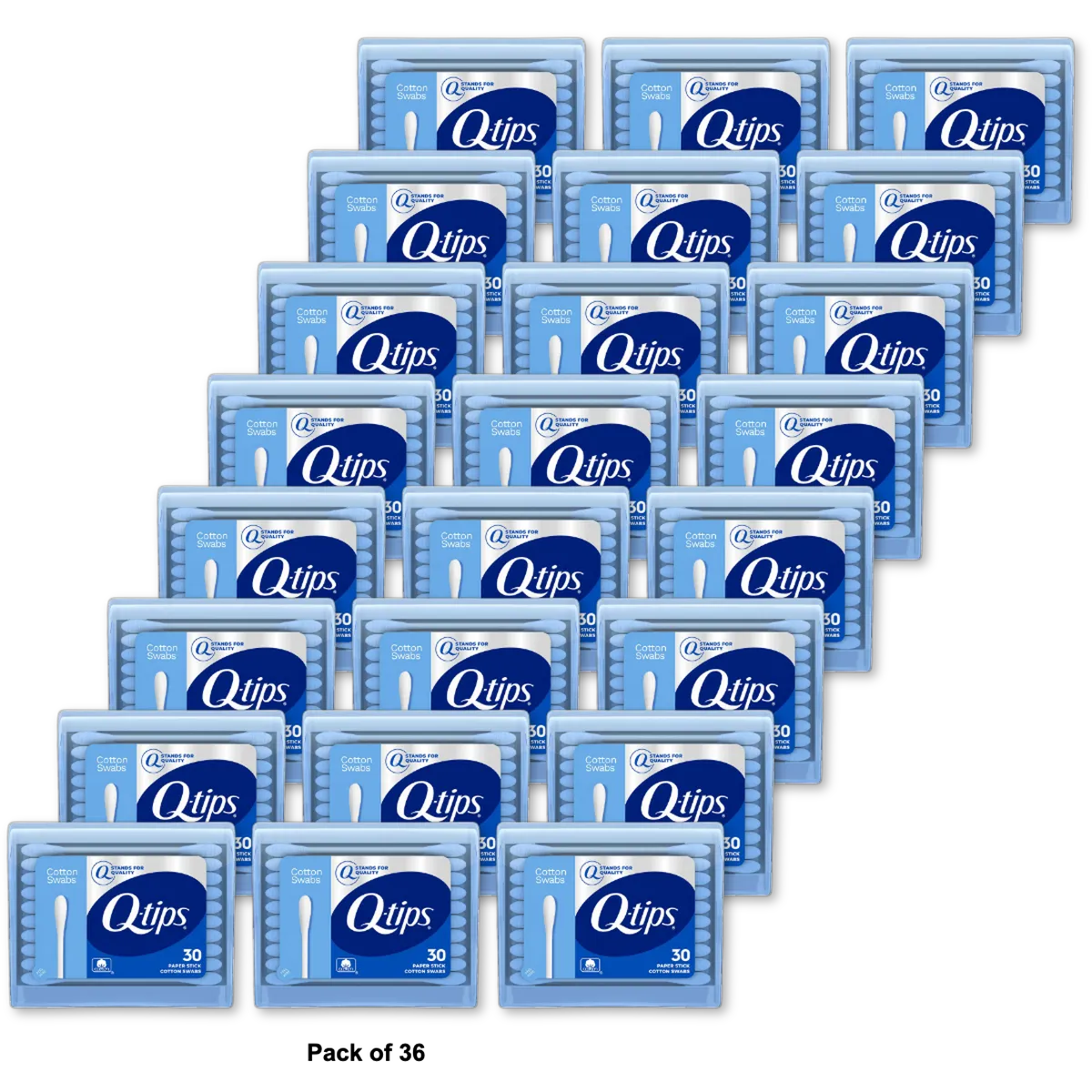 Q-Tips Cotton Swabs Purse Pack For Makeup Application 30Ea 1.12oz (Pack of 36)