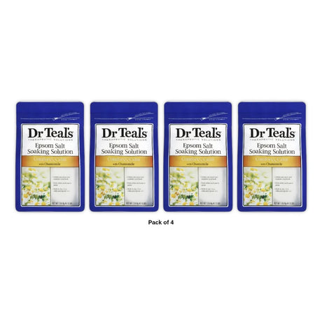Dr Teal s Epsom Salt Soaking Solution Chamomile 48 Oz (Pack of 4)