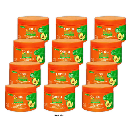 Cantu Avocado Hydrating Leave-In Conditioning Cream with Olive Oil Aloe and Sh 12 Oz (Pack of 12)