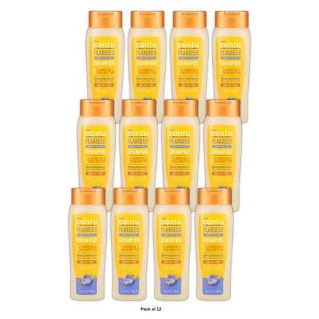 Cantu Flaxseed Smoothing Shampoo 13.5 fl oz (400 ml) (Pack of 12)