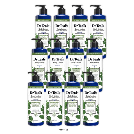 Dr Teal s Eucalyptus & Spearmint Body Lotion 18 fl oz. (Pack of 12)